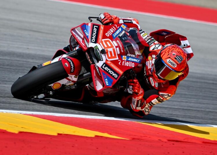 Marc Marquez tampil sebagai juara Hasil Sprint Race MotoGP Aragon 2026